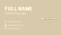 Retro Cursive Shadow Business Card