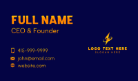 Power Zap Lightning Bolt Business Card Design