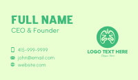 Green Respiratory Lungs Business Card