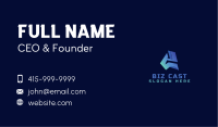 Blue Edgy Graffiti Letter E  Business Card