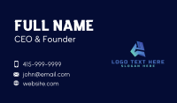 Blue Edgy Graffiti Letter E  Business Card Design