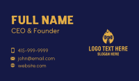Flame Hand Dumbbell Business Card Design