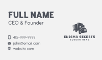 Courier Trailer Truck Business Card