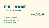 Playful Business Card example 2