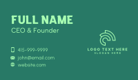 Green Chameleon Letter C Business Card Design