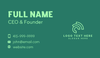 Green Chameleon Letter C Business Card