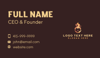 Flame BBQ Pig Business Card
