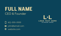 Generic Masculine Lettermark Business Card