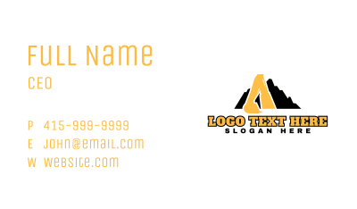Mountain Excavation Machinery Business Card