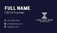 White Hourglass Stripe Business Card