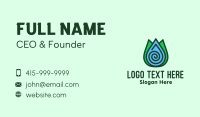 Eco Leaf Water Droplet Business Card Design