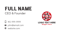 Red Technology Business Card Design