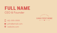 Classic Business Wordmark Business Card Design