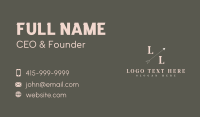 Vintage Classy Lettermark Business Card