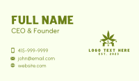 Cannabis Leaf Lettermark Business Card