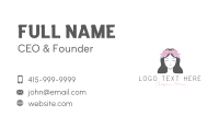 Feminine Floral Face Business Card