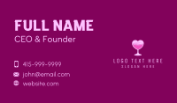 Heart Cocktail Drink  Business Card