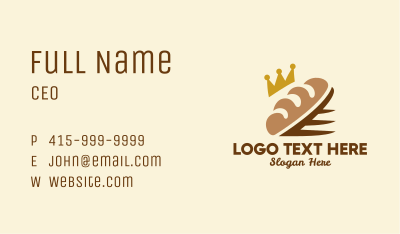 Crown Bread Loaf  Business Card