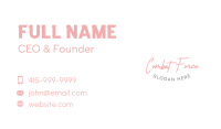 Simple Cursive Wordmark Business Card