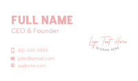 Simple Cursive Wordmark Business Card