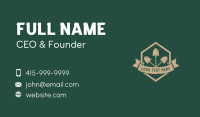 Shovel Landscape Tool Shield Business Card Design