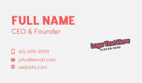 Funky Fun Wordmark Business Card
