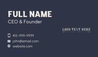 Professional Business  Wordmark Business Card