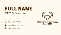 Monoline Bull Horns Business Card