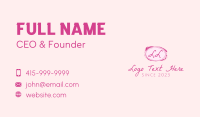 Girly Brush Lettermark Business Card Design