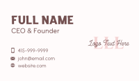 Classy Feminine Lettermark Business Card Design