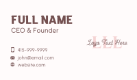 Classy Business Card example 1