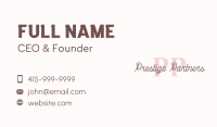 Classy Feminine Lettermark Business Card