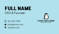 Winter Penguin Animal Business Card Design