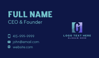 Generic Media Company Letter G Business Card