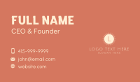 Geometric Sun Lettermark Business Card