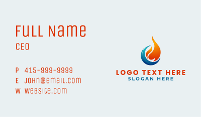 Heat & Cool Temperature Business Card Image Preview