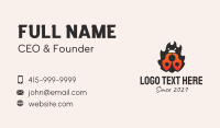 Fire Ladybug Insect  Business Card Design