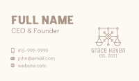 Minimalist Justice Scales  Business Card Design