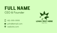 Green Bull Cannabis Leaf Business Card