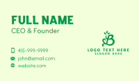 Green Natural Letter B Business Card