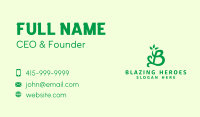 Green Natural Letter B Business Card Image Preview