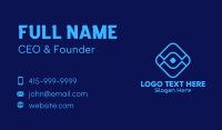 Blue Cyber Tech Application Business Card Design