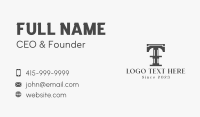 Letter T Steel Structure Business Card