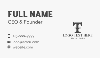 Letter T Steel Structure Business Card Design