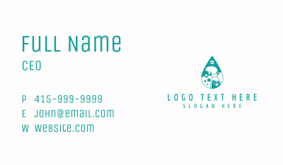 Cleaning Spray Droplet Business Card Image Preview