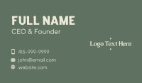 Premium Salad Wordmark Business Card