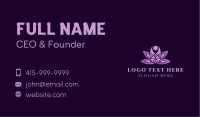 Violet Relaxing Lotus Business Card