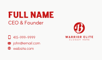 Bold Round Letter B Business Card