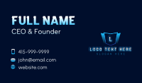 Digital Technology Shield Business Card