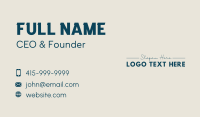 Professional Advertising Business Wordmark Business Card